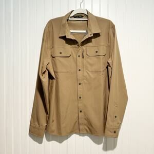 Eberlestock Owyhee Field Shirt Khaki Tan Snap Buttons Mens Large